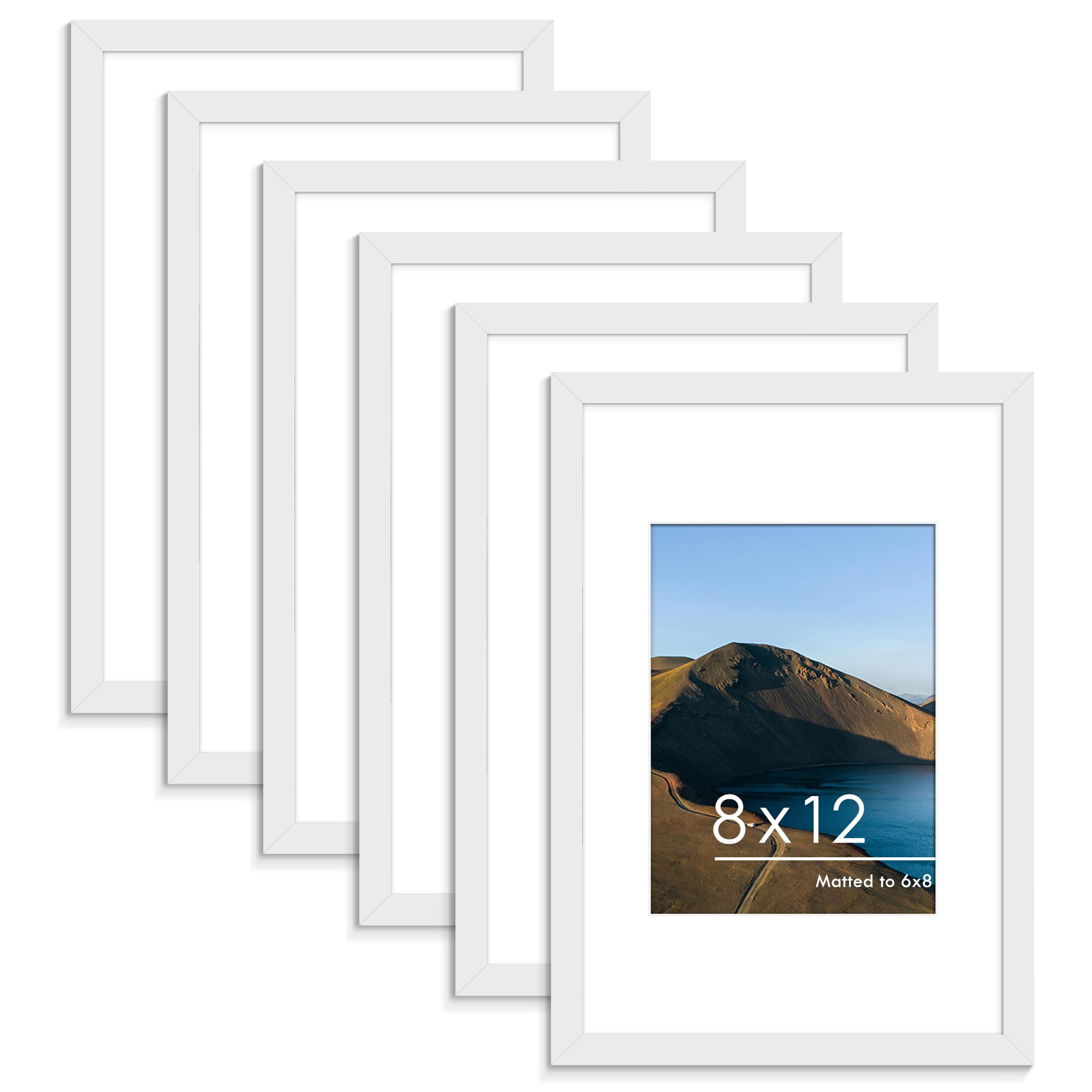 Amazon.co.jp: PEALSN 8x12 写真フレーム 6枚セット 写真ディスプレイ